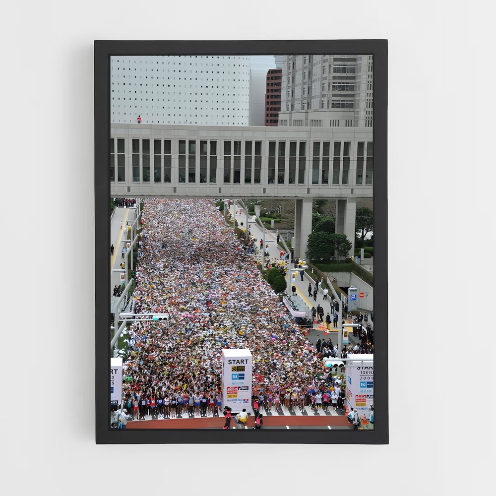 Poster La Rue des Runners – affiche Athlétisme (vue 2)